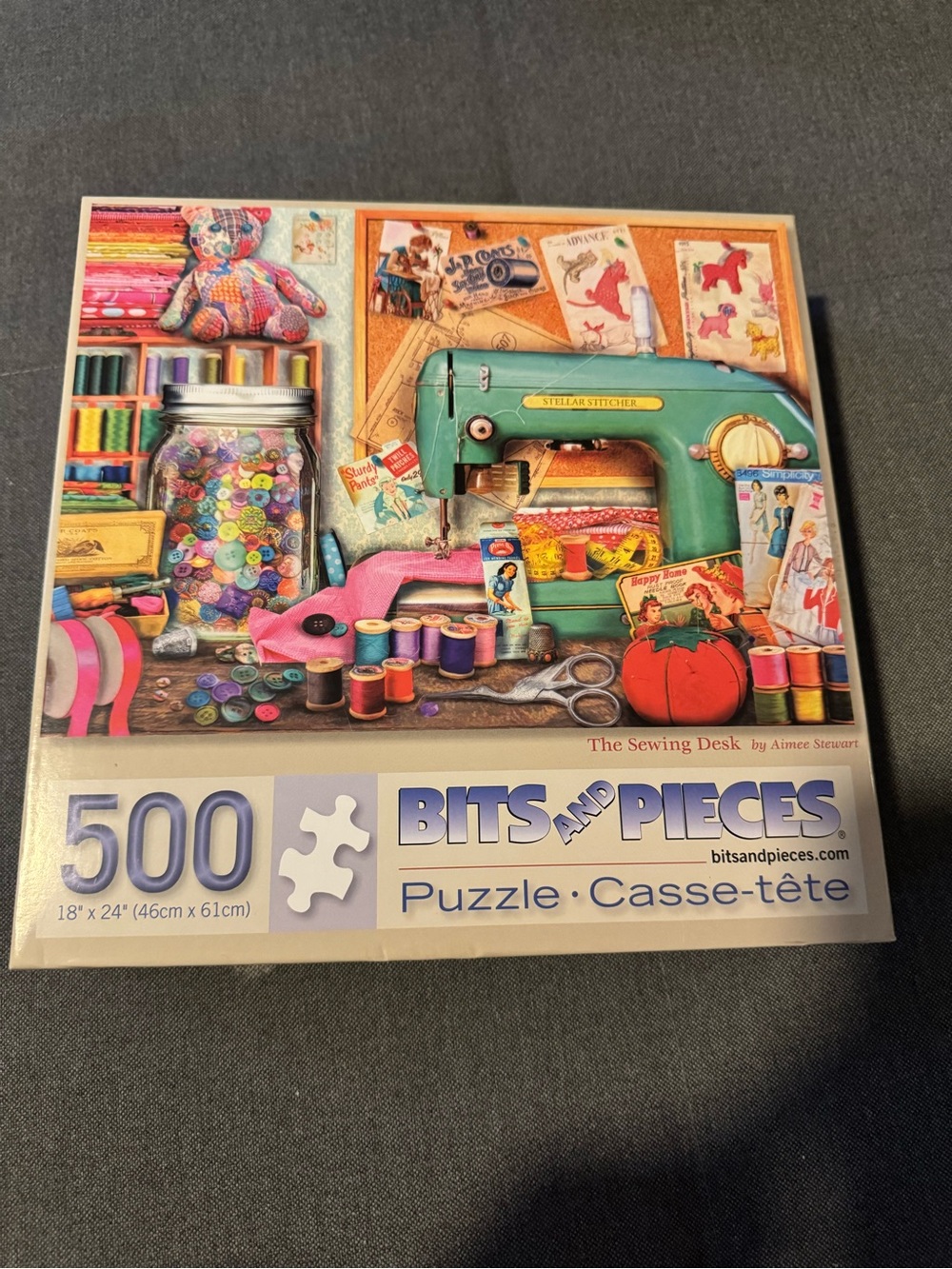 Bits and Pieces 'The Sewing Desk' 500-Piece Kids Puzzle